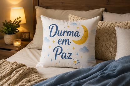 Almofada Premium "Durma em Paz" | A Luz de Deus